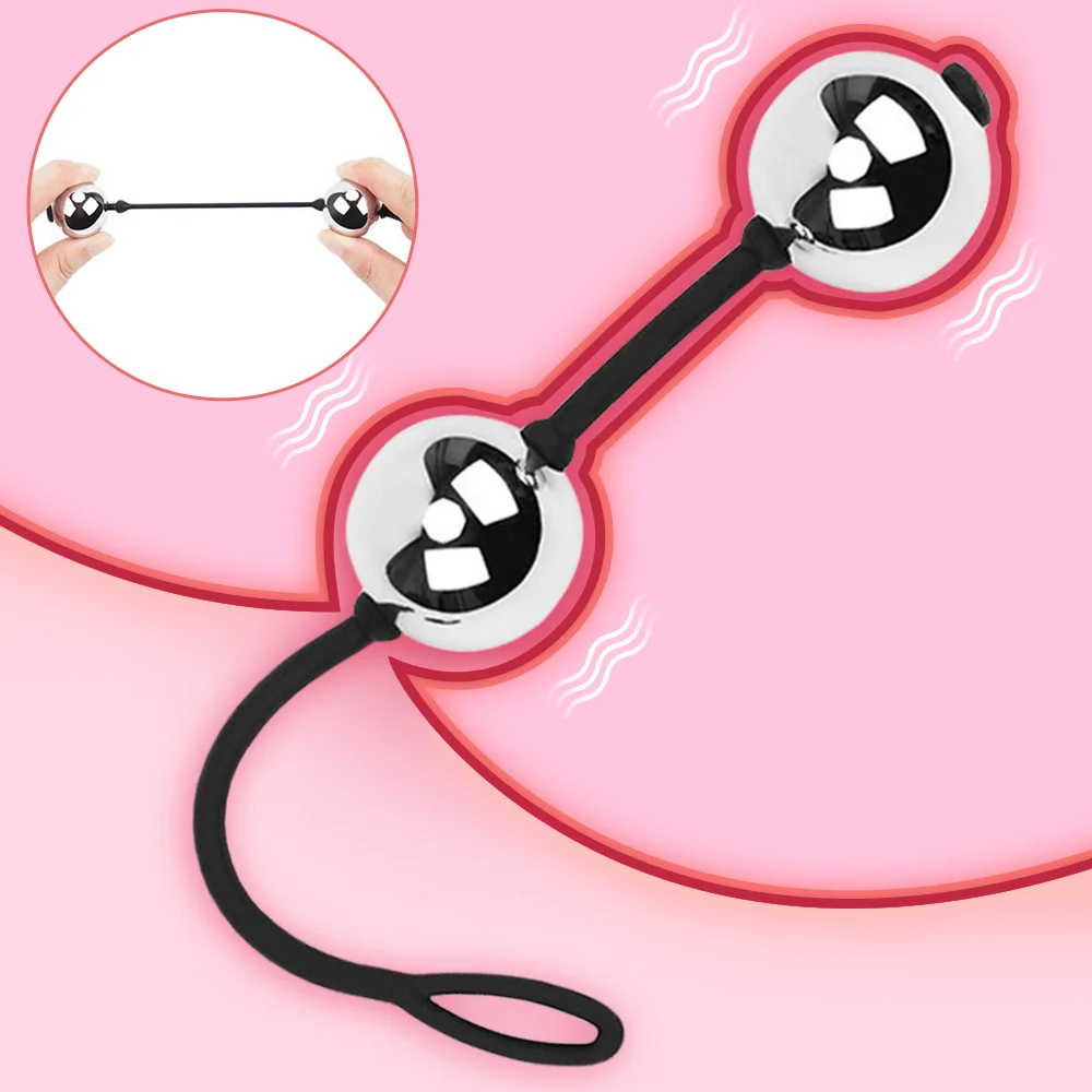 Erotic Weighted Vaginal Ball Geisha Kegel Exerciser Metal Ben Wa Egg Anal Beads Adult Sex Toys for Woman