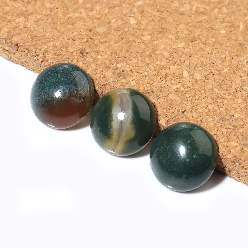 5/10pcs India Agate Stone Cabochon Beads Natural Stone Beads Half of Round  Cabochon Beads Diy Jewelry Necklace Ring Accessories