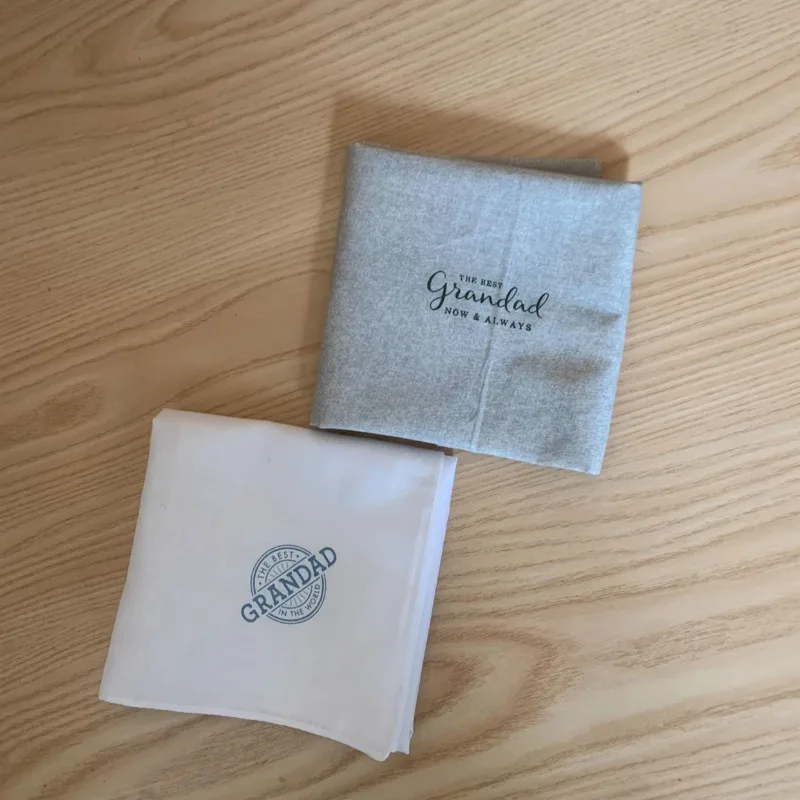 

2 шт. розовый хлопковый носовой платок «Лучший дедушка в мире»