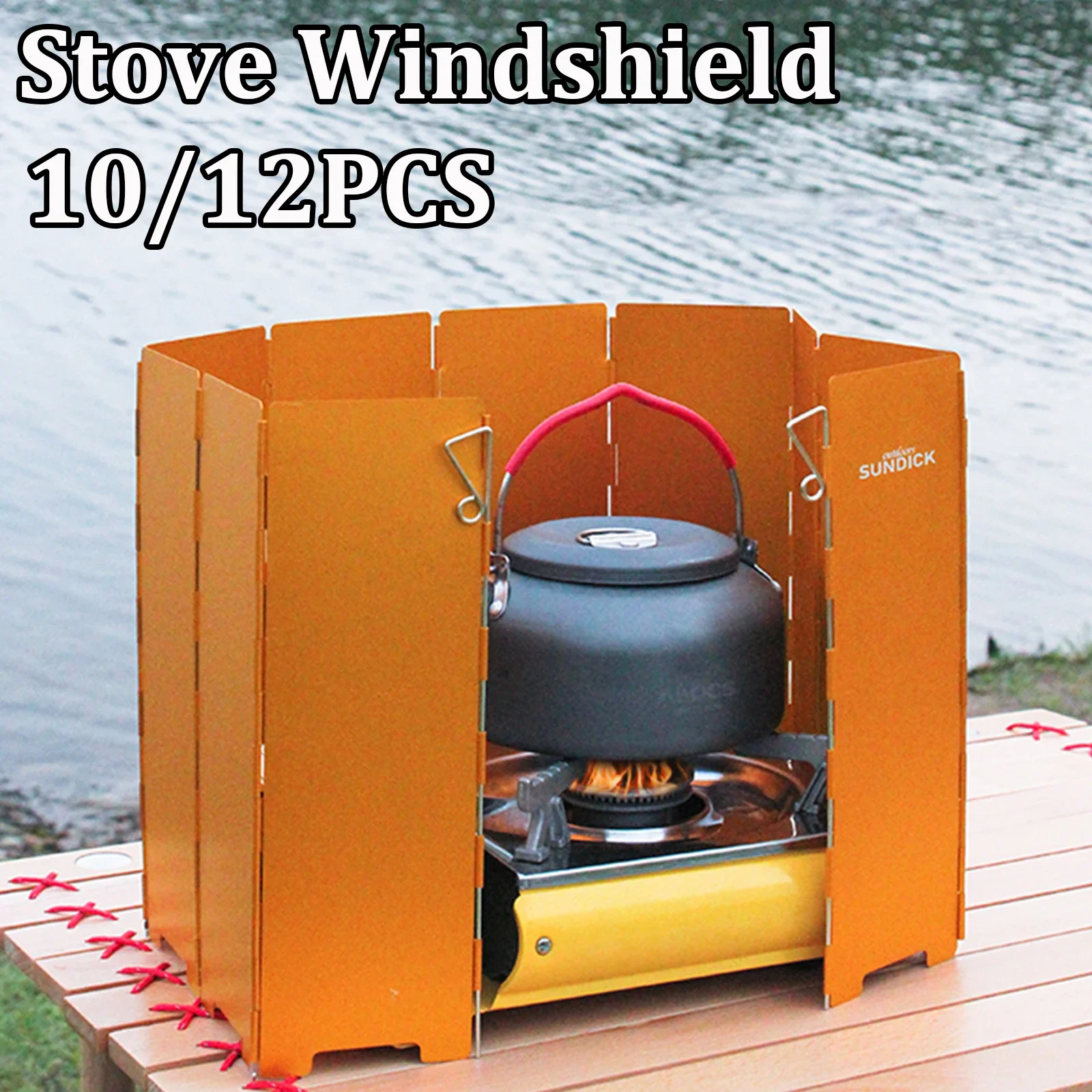 9/10/12 Plates Gas Stove Wind Shield Aluminum Alloy Foldable Windscreen Outdoor Camping Stove Windshield Burner Windproof Screen