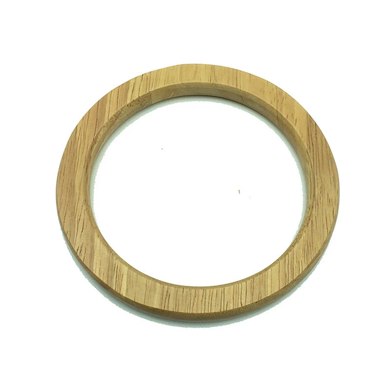 Solid Wood Handle Replacement DIY Handmade Bag Woven Bag Purse Handbag Bag Handles Ring Portable Bag DIY Bag Parts Accessories