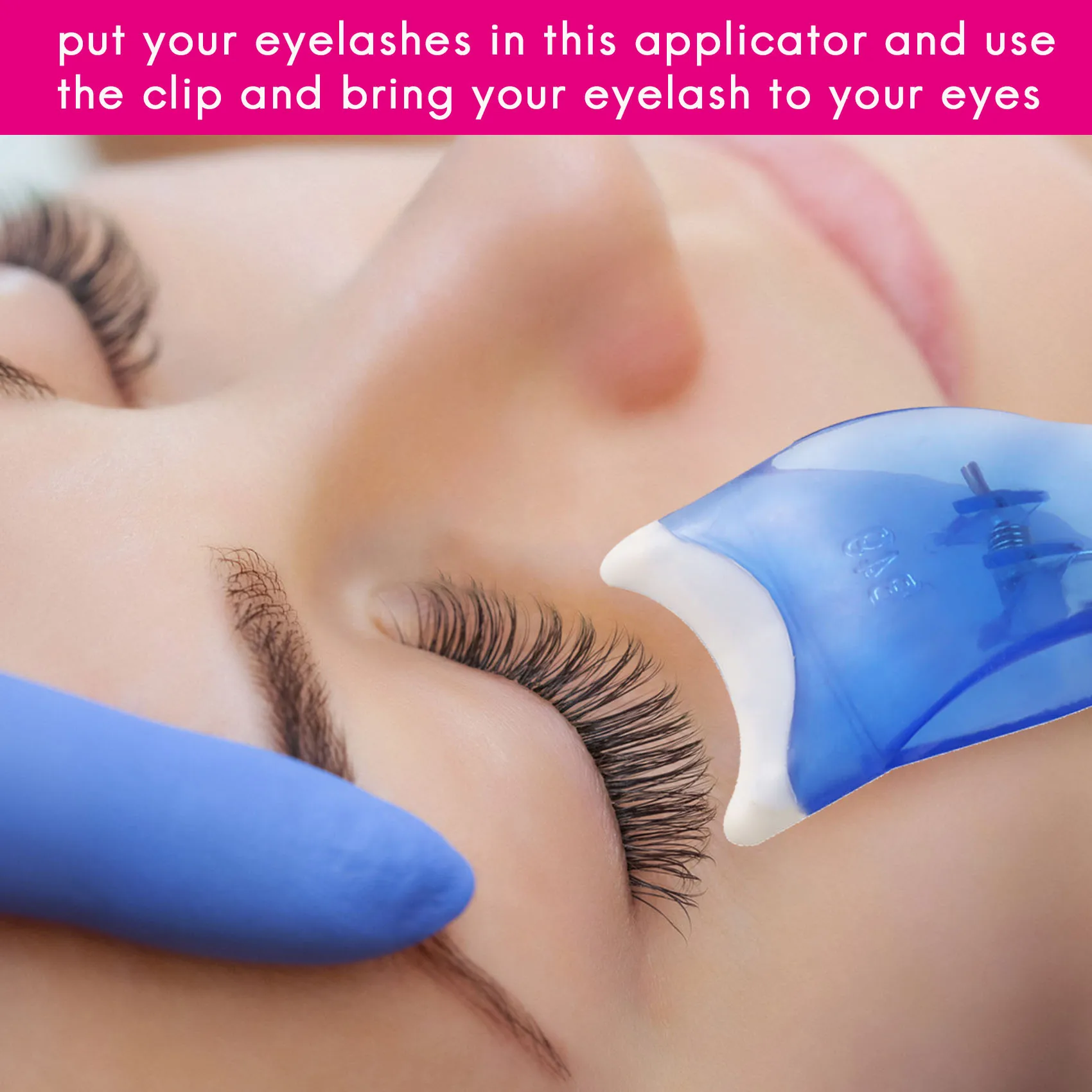 Applicateur et clip de colle pour faux cils, beauté