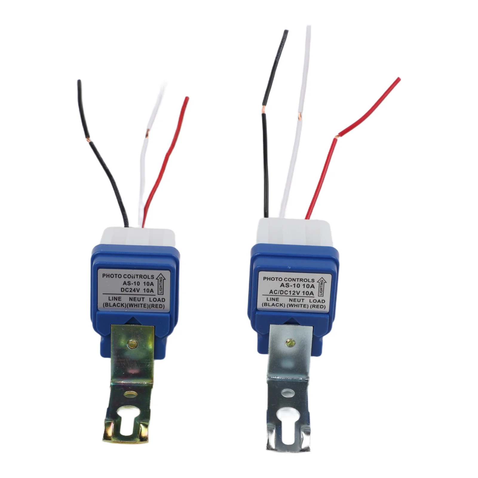 DC 12V 24V 10A Photocell Street Light Switch 2PCS Set for Automatic Day Night Light Control in Outdoor Industrial Environments