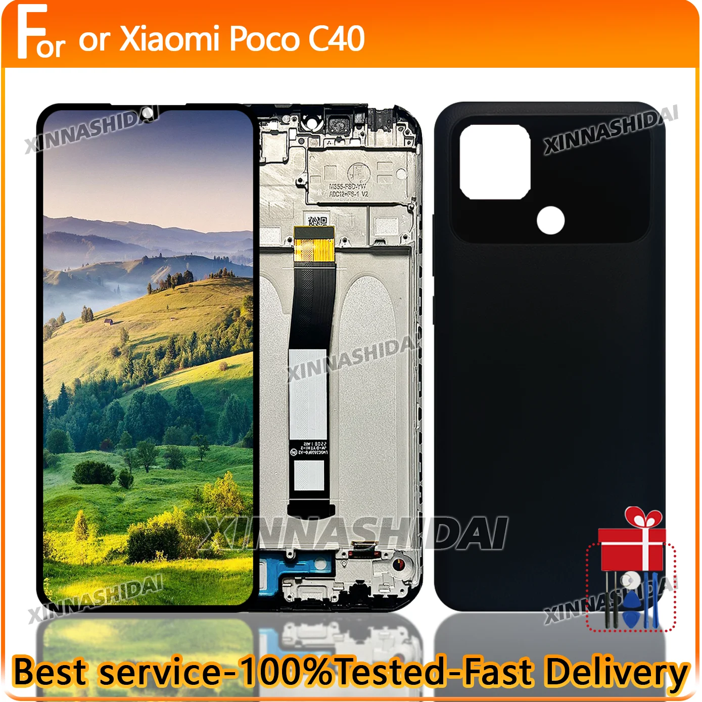 LCD Bildschirm Für Xiaomi Poco C40 Digitizer Vollversammlung mit Rahmen Display Telefon LCD Bildschirm Reparatur Ersatzteil