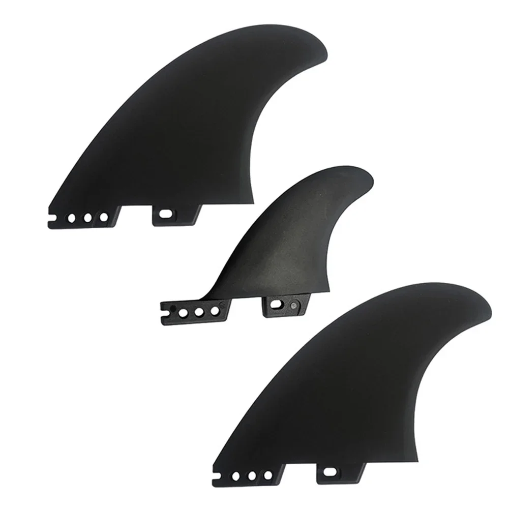 For FCS2 Keel Fins Fiberglass Core Abs Surfboard Fins Set Dual Tabs Black Surfboard Paddle Edge Surfing Accessories