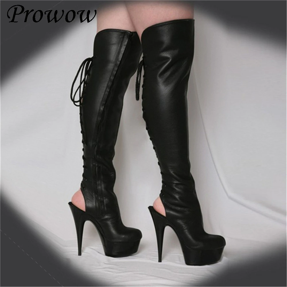 بلون جولة رئيس الأزياء كل مباراة مأدبة رقيقة كعب فوق الركبة عالية الفخذ أحذية عالية أحذية النساء Zapatos Mujer