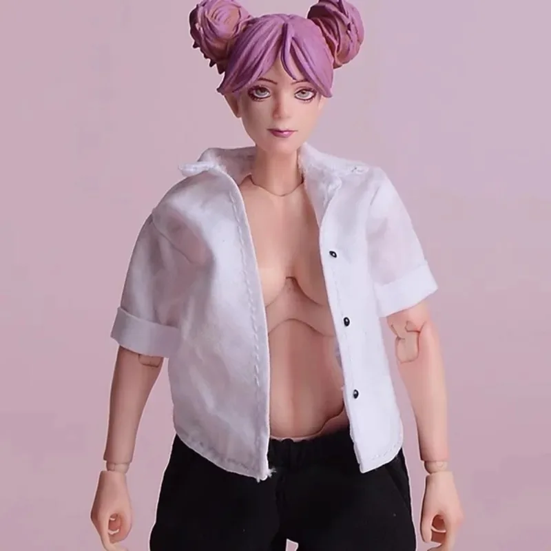 Weibliche Puppe Anzug Modell Mid Sleeve Shirt Strickjacke T-shirt Falten Rock Hosen Fit 6'' TBL Figma Soldat Körper im Maßstab 1:12