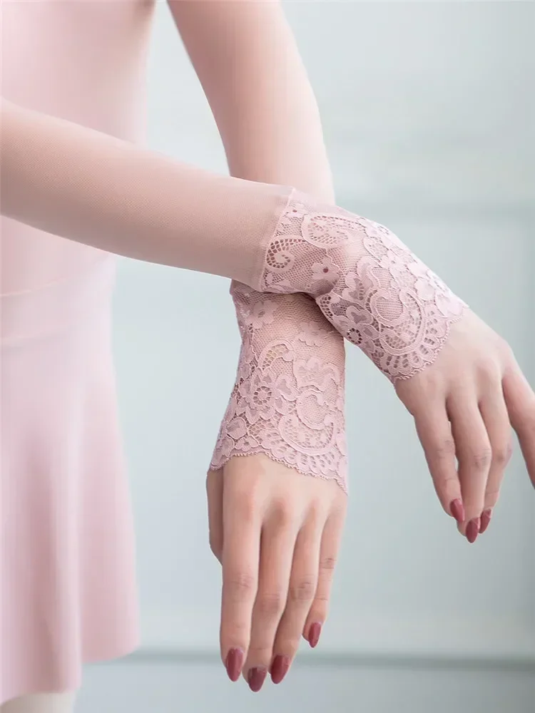 

Новый женский купальник для балета и танцев с длинными рукавами, сетчатый кружевной гимнастический костюм высокого качества для танцевальной практики, боди для девочек, танцевальная одежда, одежда