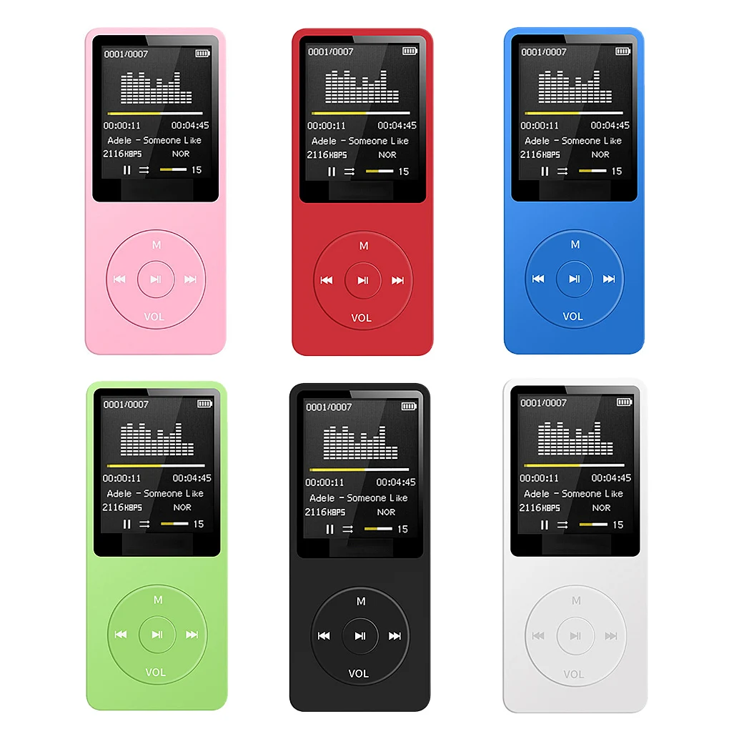 MP3 Player Rechargeable Record Noise Cancelling Digital Display Screen Portable Lossless Pocket Sports Walking with Micrphone