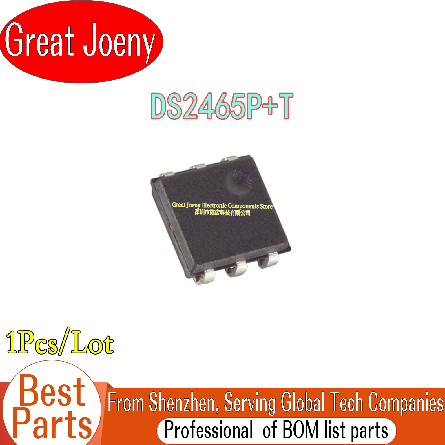 100% New Original DS2465 DS2465P+T DS2465P+ DS2465P IC Chipset TSOC-6