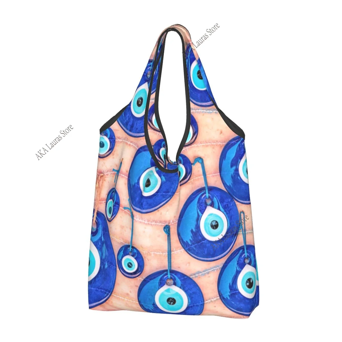 Evil Eye Turkish Grocery Shopping Bag Shopper Tote Shoulder Bag Large Handbag