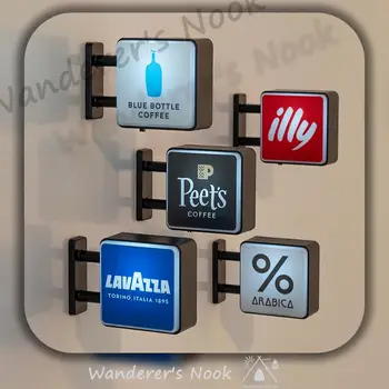 Světové klasické značky kávy Světelný nápis Magnet na ledničku Dekorace na kávovar Arabica Lavazza Illy Modrá láhev Peet's Coffee 10 nejlepší prodej Buzo formule 1 - №1