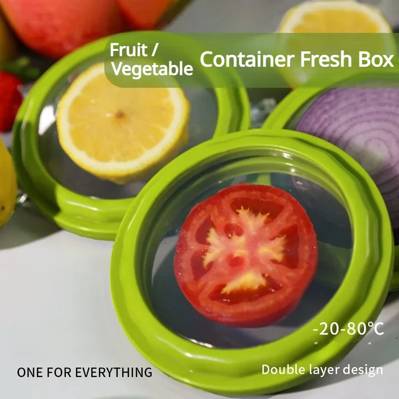 

Creative Kitchen Storage Box Fruit Vegetable Container Fresh Box Avocado Tomato Lemon Onion Fresh-Keeping Crisper Kitchen Gadget