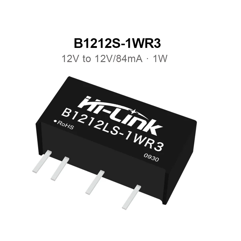 Hilink B120ไฟฟ้ากระแสตรง/09/12/15LS-1WR3 B1205/24/15/12LS-1WR3L 1W 12V โมดูลแยกจ่ายไฟขนาดมินิปรับได้