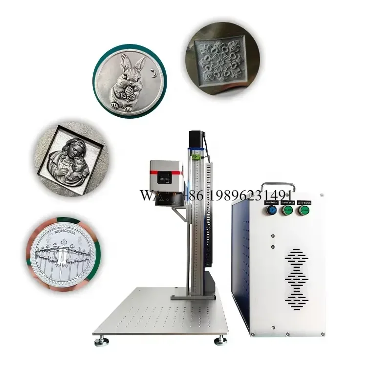Wmwmnu 50W 60W 100W 2.5D JPT MOPA RAYCUS MAX Deep Relief Engraving Metal Fiber Marking for Engraving