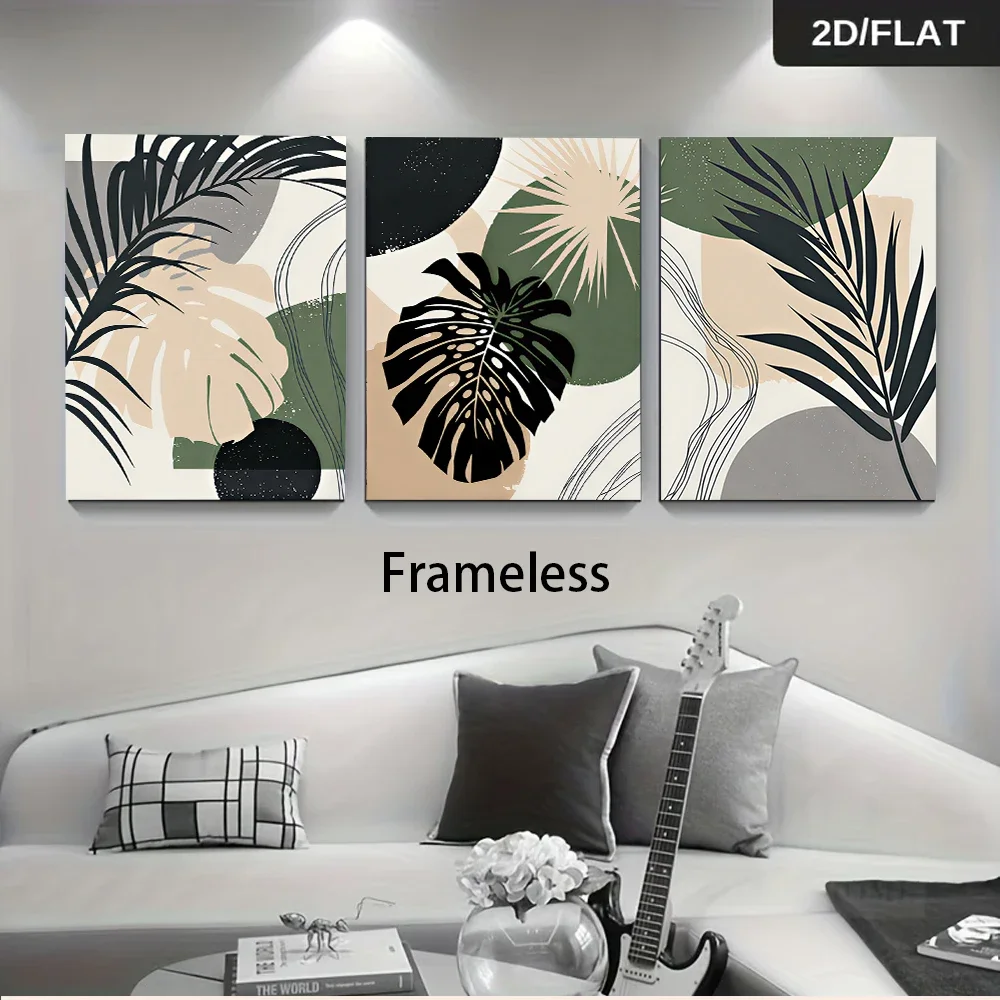 Multiple sizes 3pc frameless Canvas Painting 1 Set Modern Minimalist Living Room Paintings Triptych unframed Wall Art Dining Roo
