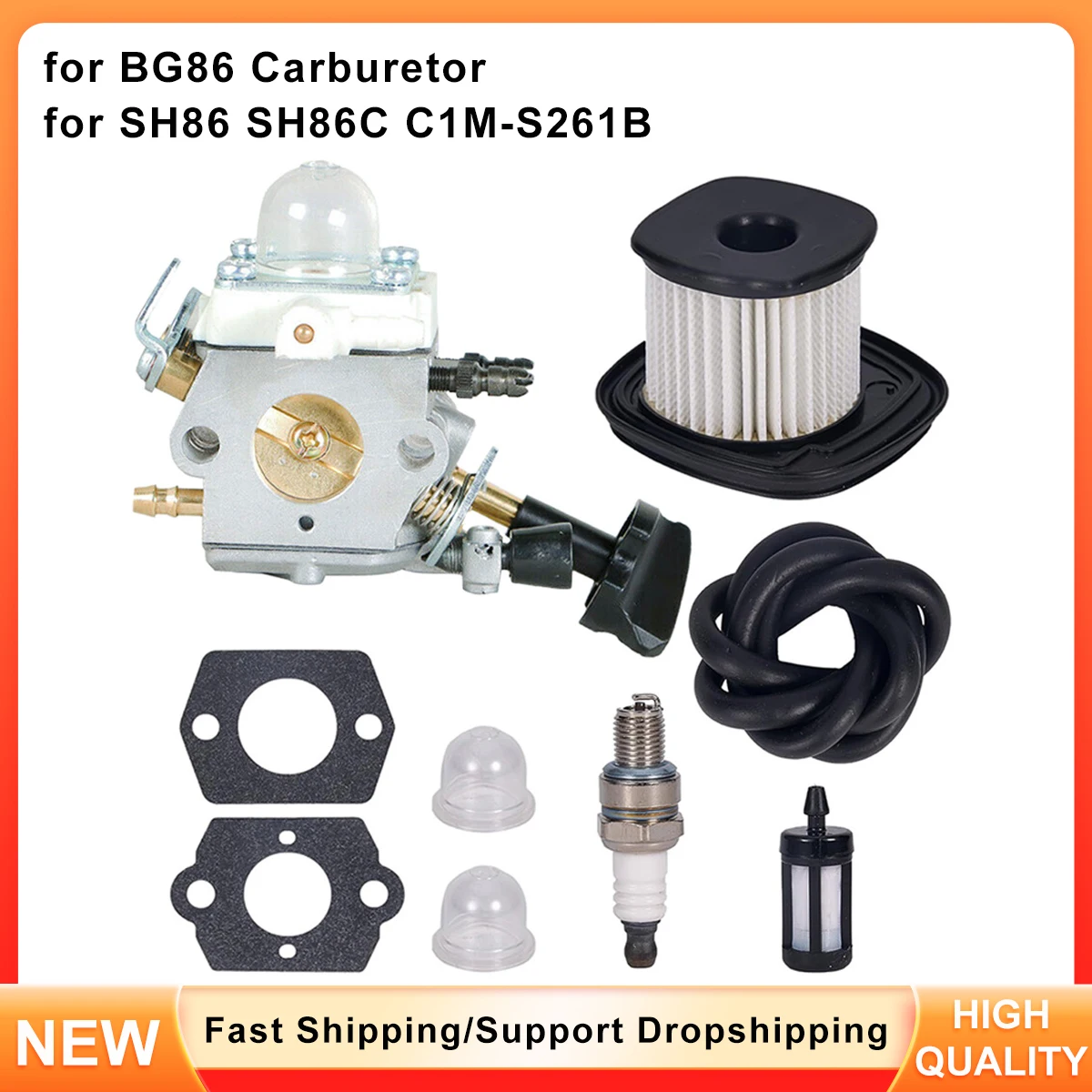 

For STIHL SH86 SH86C BG86 BG86CE Carburetor Set C1M-S261B S261C - Carb Replacement for Leaf Blower & Powerhead