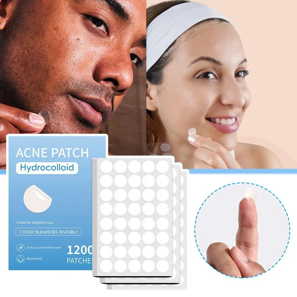 1200 Stuks Acne Puistje Patch Sticker Waterdicht Acne Behandeling Puistje Remover Tool Smet Spot Gezichtsmasker Huidverzorging Verborgen Puistje