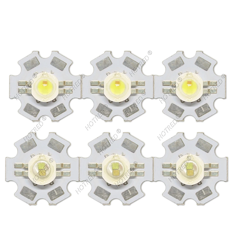 5pcs High Power 3W Star Led Bicolor Chip Yellow White Red Warm White Blue Two-color Lamp Beads Diode Car Light Source Lighting