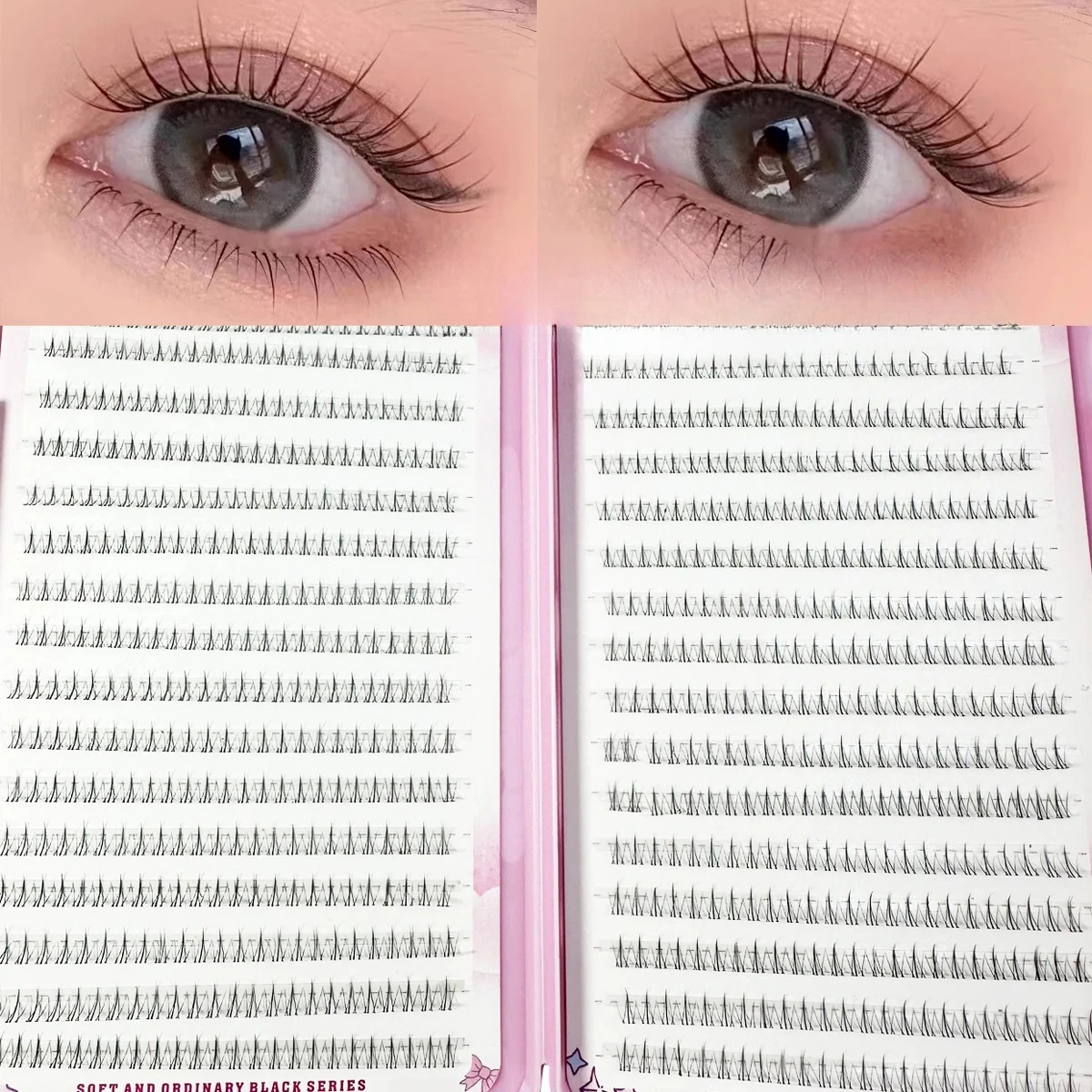 768/60 Stück Unterwimpern-Verlängerung Persönliche Wimpern Professionelles Make-up Einzelne Cluster-Transplantation Künstliche Wimpern Falsche Wimpern
