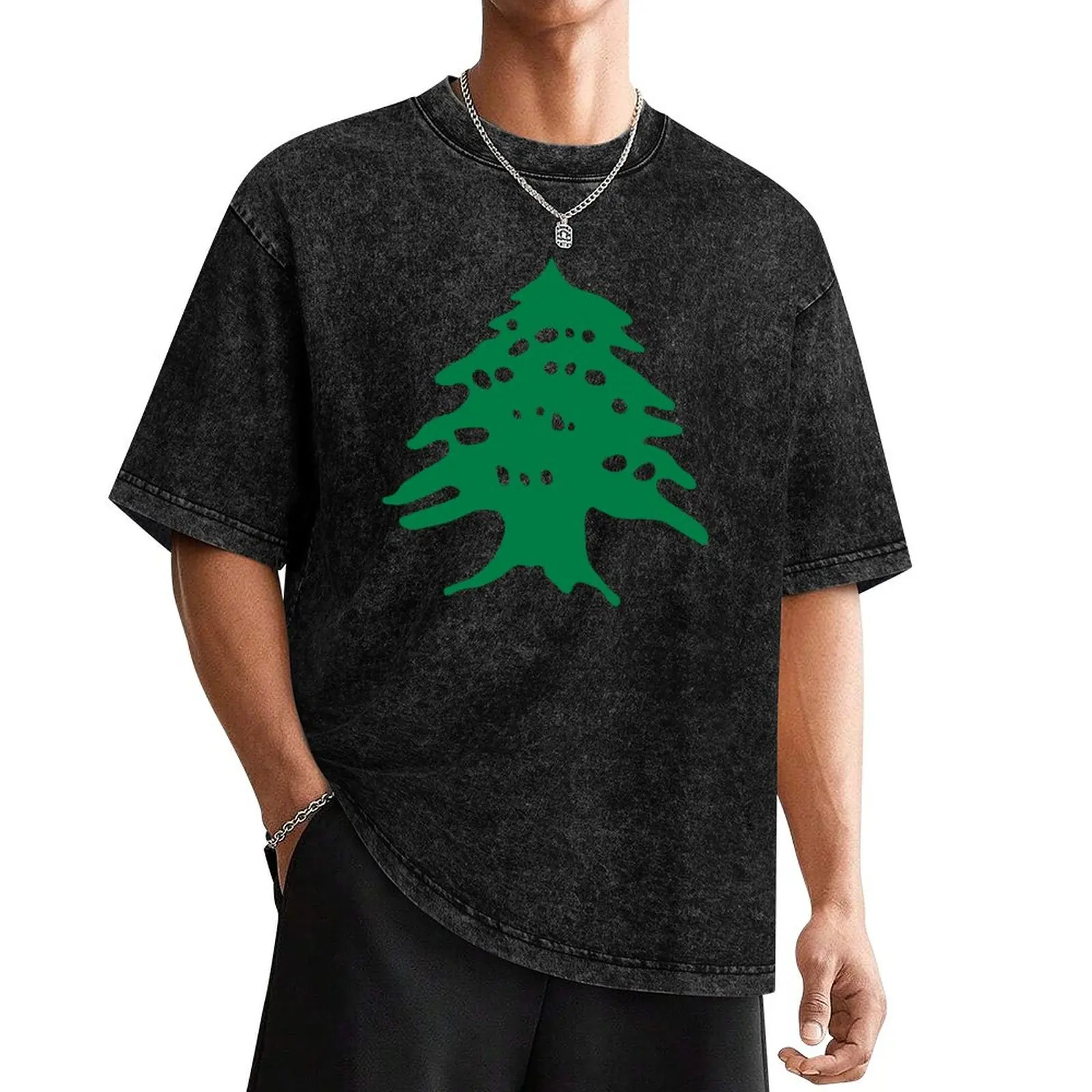 

Green Cedar / Lebanon Cedar T-Shirt Blouse for a boy T-shirts oversize mens t shirt graphic