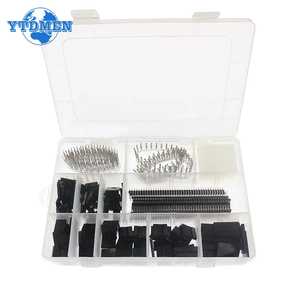 775PCS Dupont Connector 2.54mm Cable Jumper Wire Pin Header Housing Kit, Male Crimp Pins+Female Pin Terminal Connectors