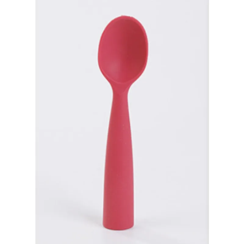 Food Grade Silicone Baby Spoon Long Handle Infant Feeding Training Spoon Soft Toddler Complementary Food Feeding Spoon