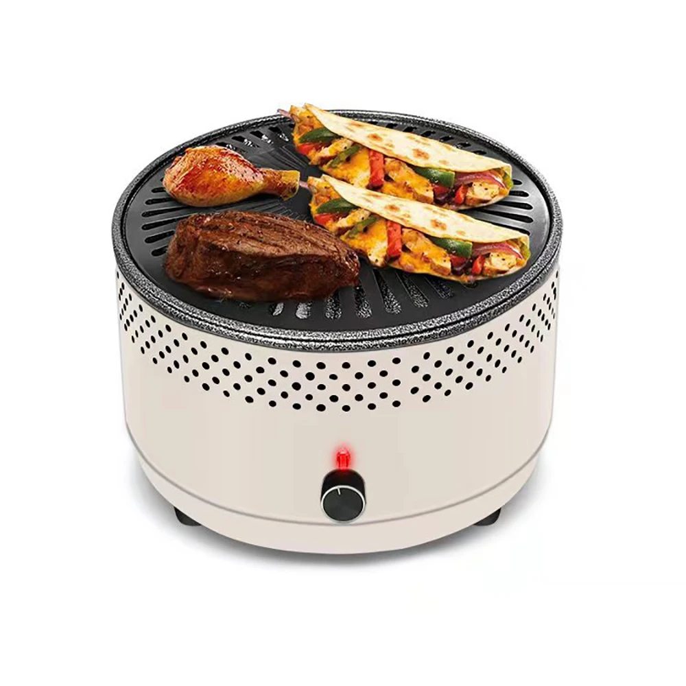 

2025 New Outdoor Smokeless Barbecue Machine Camping Charcoal Grill Stove Multifunctional Barbecue Plate Grelha Churrasco