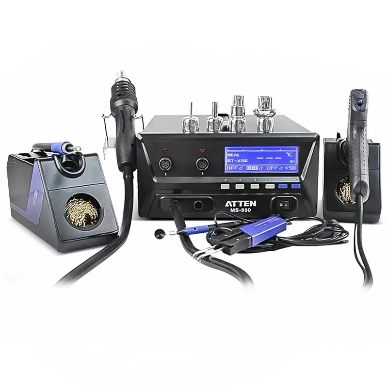TLF ATTEN MS-900 4-in-1 Desoldering + Soldering Tweezers + Soldering Stations + Hot air Desoldering Station Rework Station