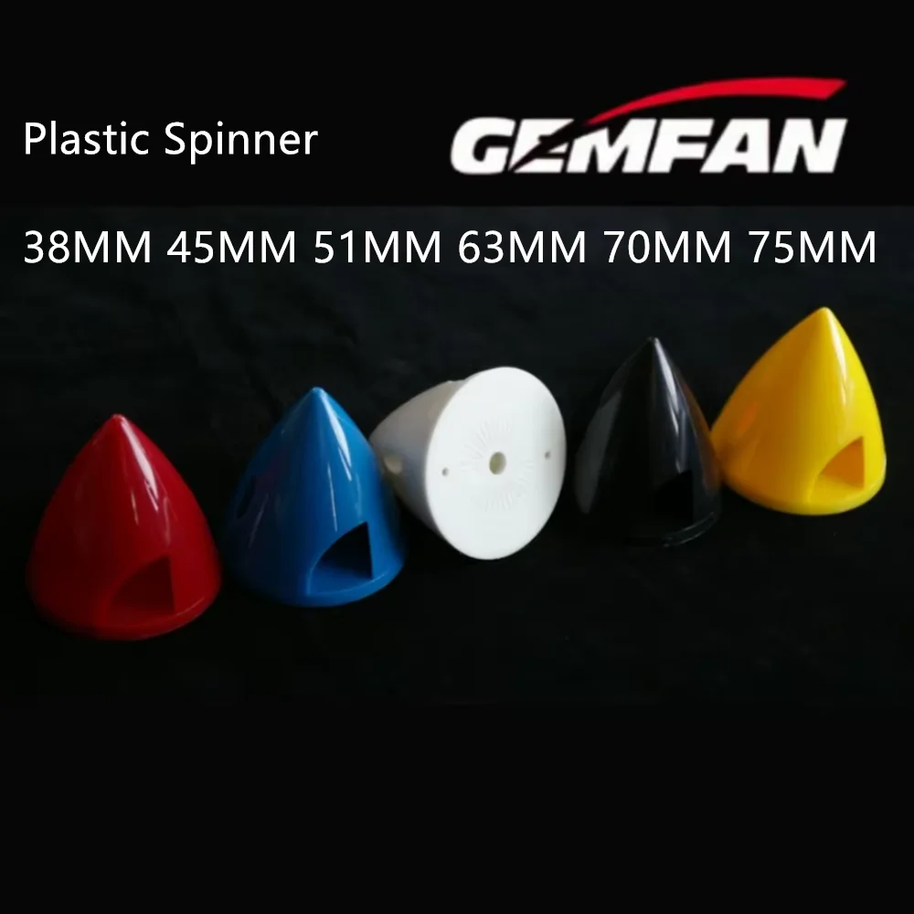 Spinner 38mm 45mm 51mm 57mm 63mm 70mm 75mm Plastic for RC Fixed Wing Airplane High Temperature Resistance Gemfan Spinner 2PCS