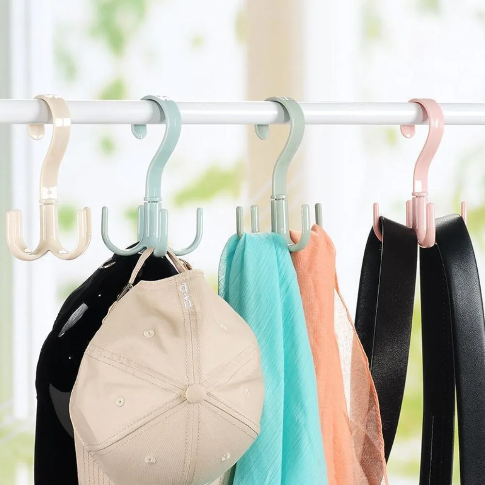 360° Rotatable Hanger Hooks Space Saving Wardrobe Bag Rack Shoes Belt Scarf Hanging Rack Clothing Storage Rack