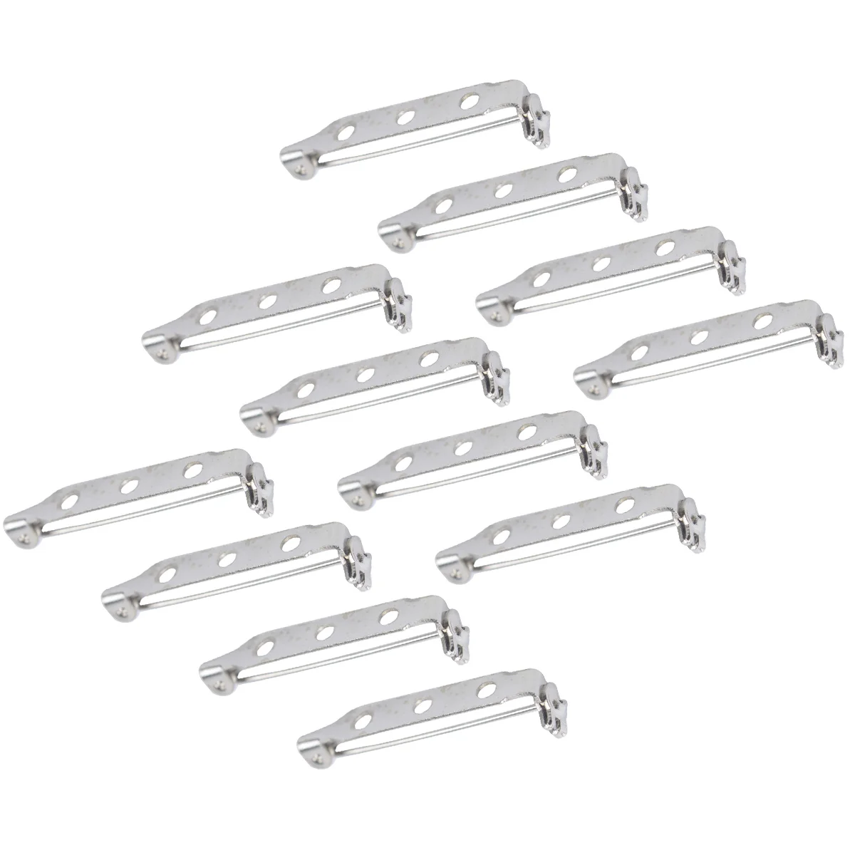 

50 Pcs Clasps Safety Silver Holder Brooch Boutonniere Catch Bar Metal Back 37mm Child