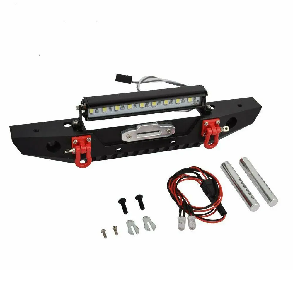 

Металлический передний бампер с фотовспышкой для Traxxas светодиодный Axial SCX10/SCX10 III/D90/D110, детали для обновления