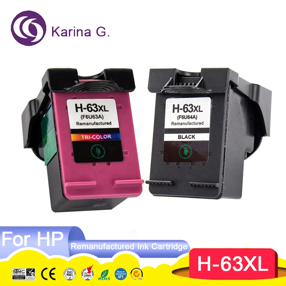 

Восстановленный цветной черный картридж 63 XL 63XL для HP63 для HP63xl для принтера HP Deskjet 2131 2130 3630 4520 1111 1110