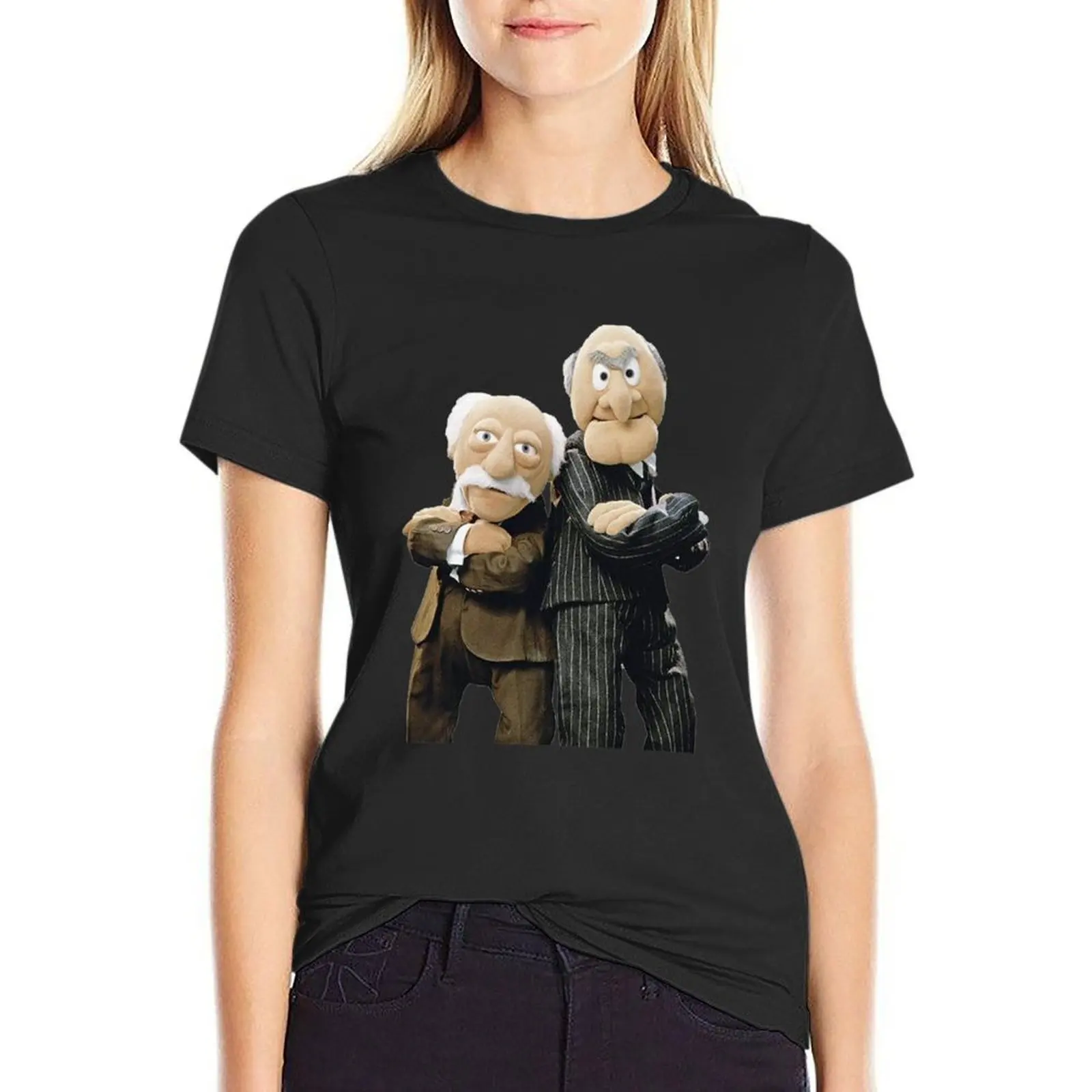 Statler and Waldorf T-Shirt lady clothes tops Women's cotton t-shirt