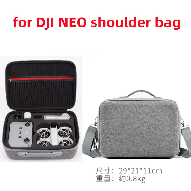 

For DJI Neo Storage Bag, Handheld Drone Box, Neo Gray Single Shoulder Crossbody Bag, Outdoor Flight Accessories Bag