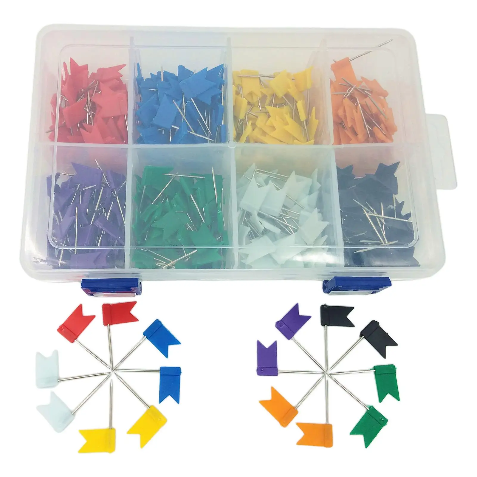 400pcs Flag Travel Map Push Pins, Decorative Map Tacks, Anti-rust Steel Point for Home Office School Bulletin Board
