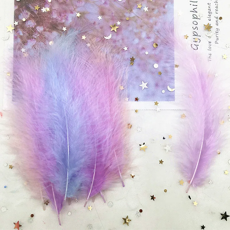 Turkey Feathers 50pcs 4-6 Inches 10-15cm Chicken Plumes Turkey Marabou Feathers for Carnival Halloween Christmas DIY Craft Decor