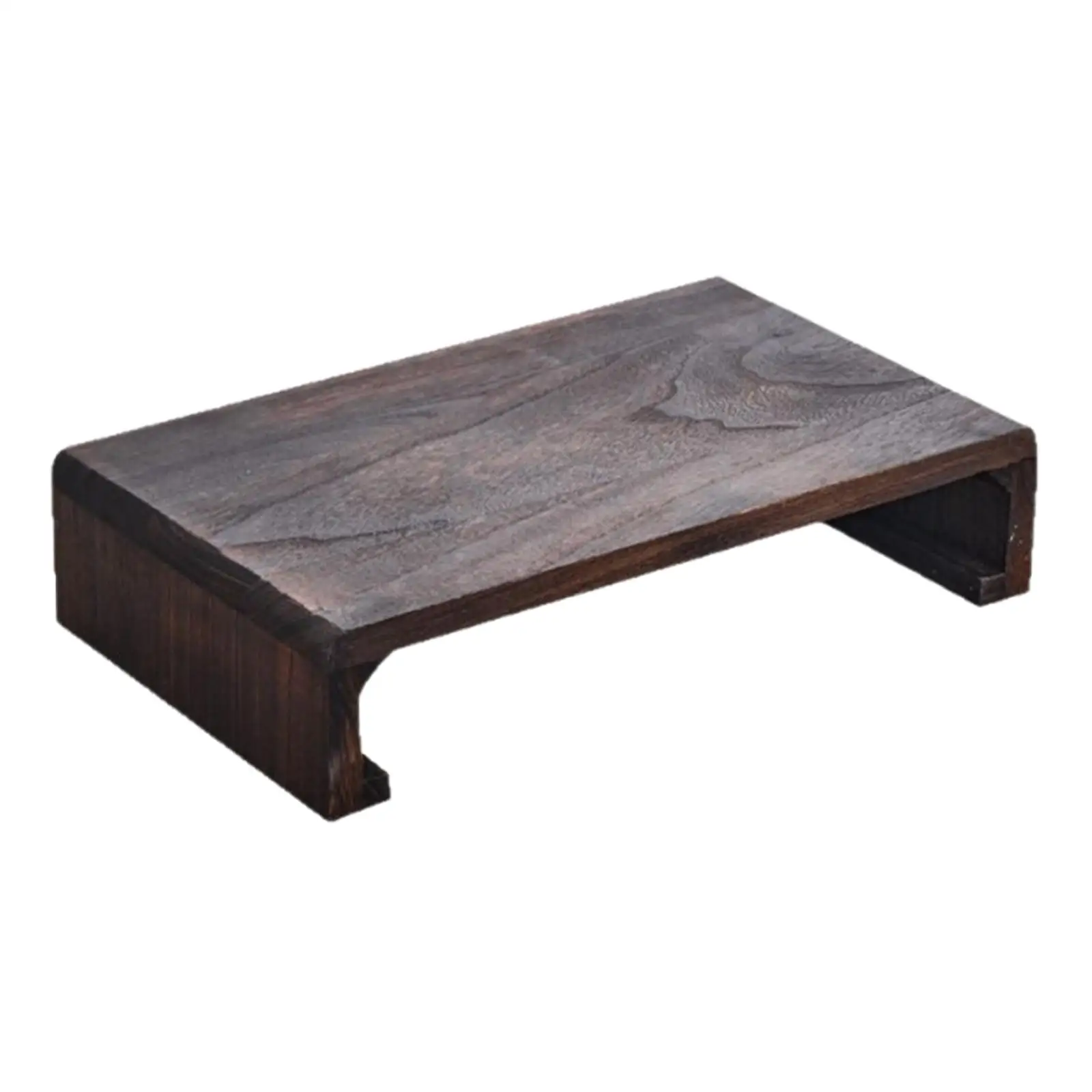 Picture 4: Wooden Low Stool Space Saving Practical Creative Versatile Elegant Foot Rest Step Stool for Household Bedroom Couch Office Desk