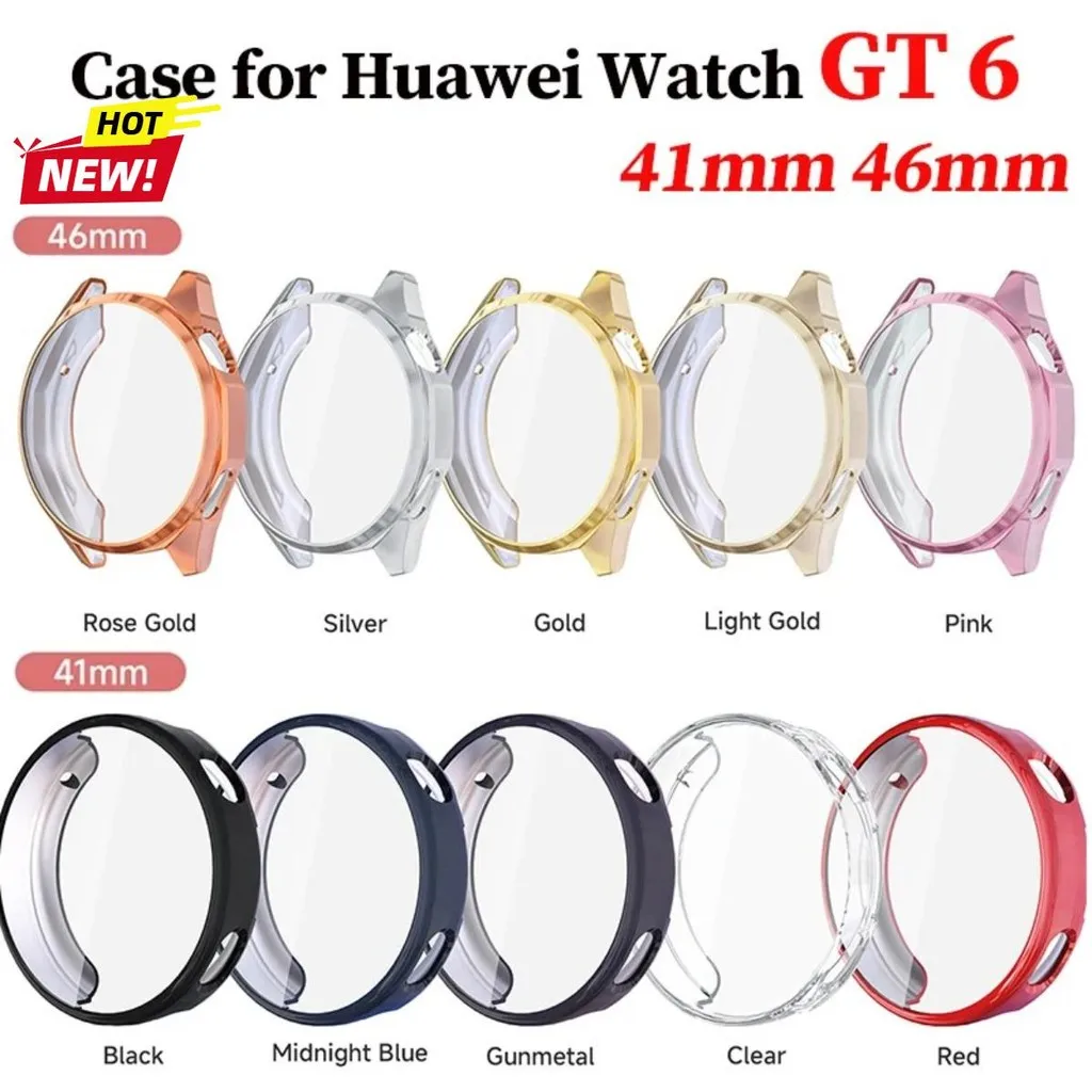 Soft TPU Case For Huawei GT6 41mm 46mm Screen Protector All-Around Protective Cover Shell For Huawei GT6 Bumper Accessories