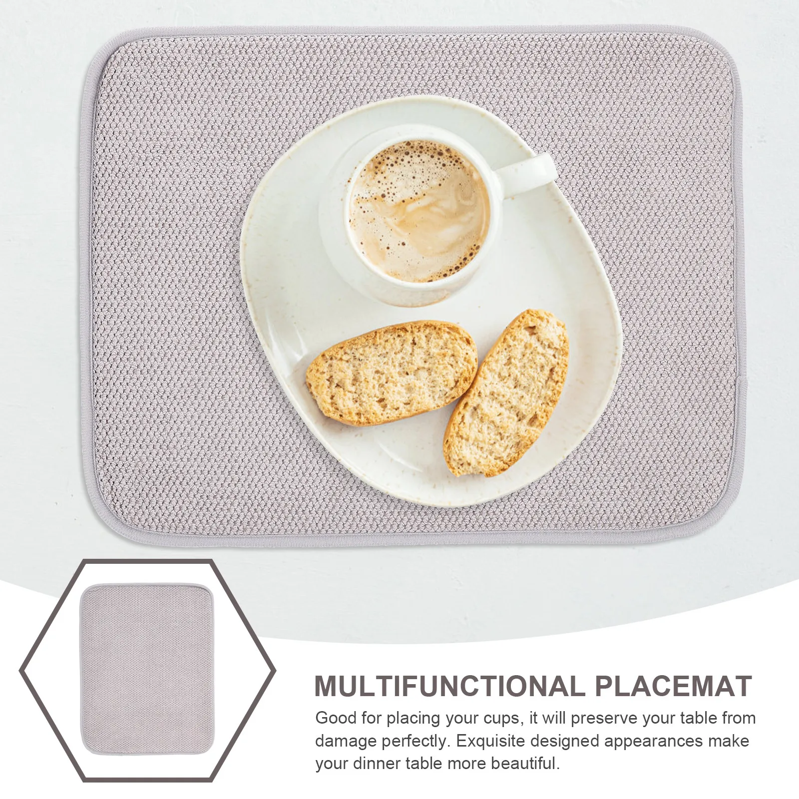 2Pcs Quick Dry Absorbent Pad Multi-Function Heat Insulation Drying Mat Household Counter Mat Cup Coaster Kitchen Accessory