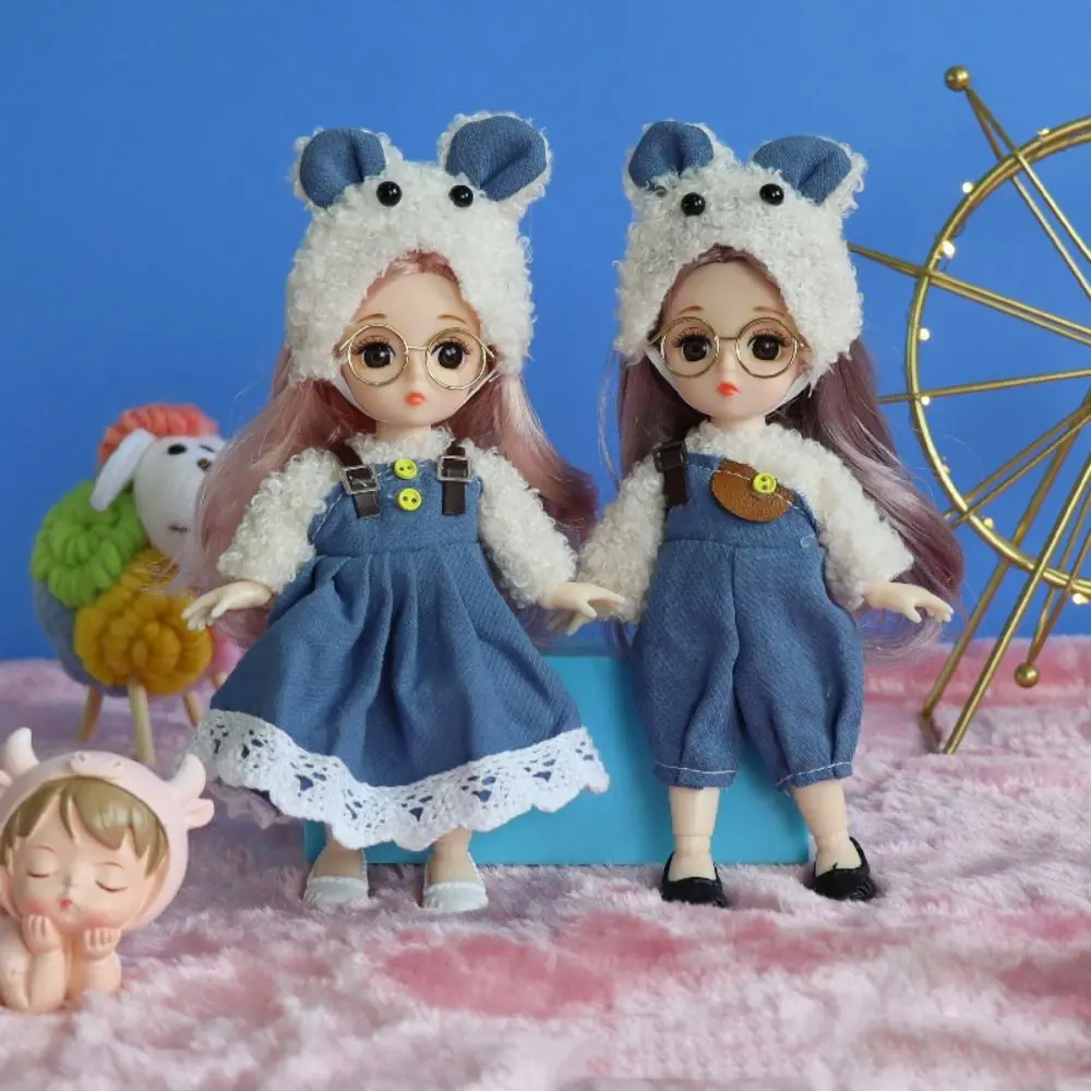 

Attractive Eyes 17cm Bjd with Clothes Long Hair with Wig Make Up Princess Dress Up BJD Anime Elegant