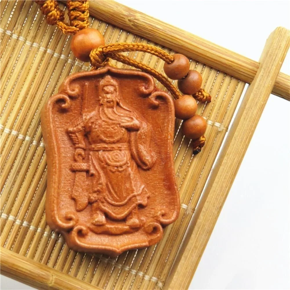 ของขวัญใหม่พวงกุญแจจี้ไม้แกะสลักรูปปั้นมังกรจีนจี้ไม้พีชพวงกุญแจ