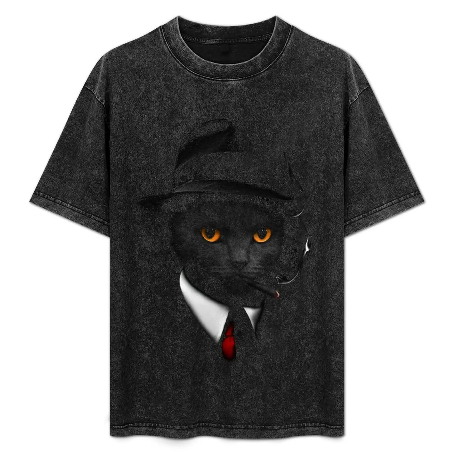 Agent Cat T-Shirt graphic t shirts basketball graphic tees sports fans Men's cotton t-shirt