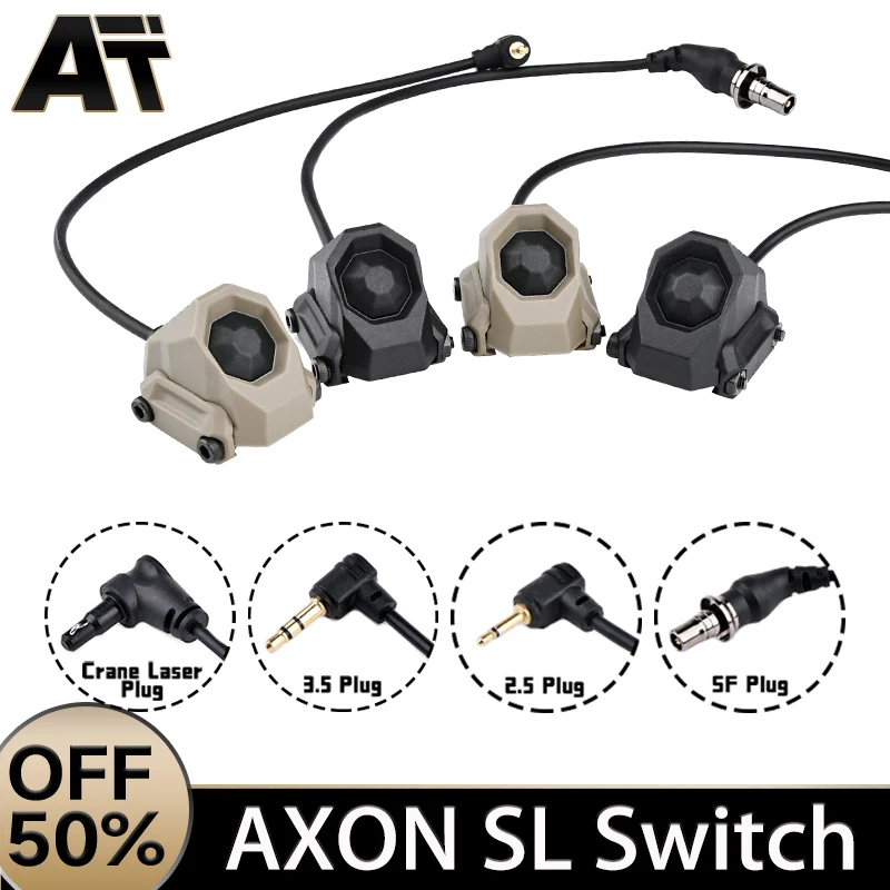 

WADSN Tactical AXON Button Pressure Switch Fit M300 M600 Flashlight PEQ DBAL Switch Hunting Airsoft Accessories For 20mm Rail