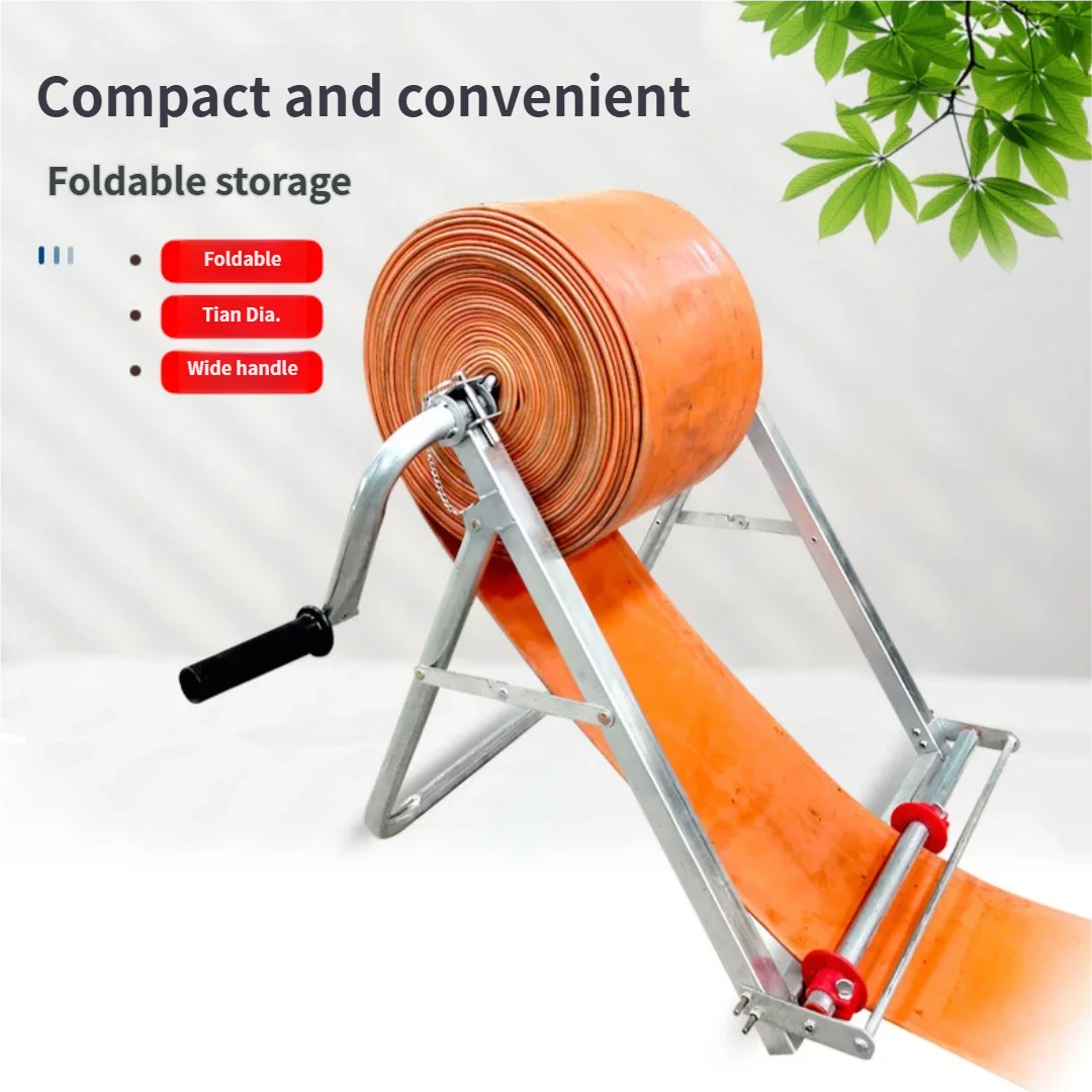 Agricultural irrigation watering roller belt wonder, water pipe winding and closing machine, folding ground-type super long tube