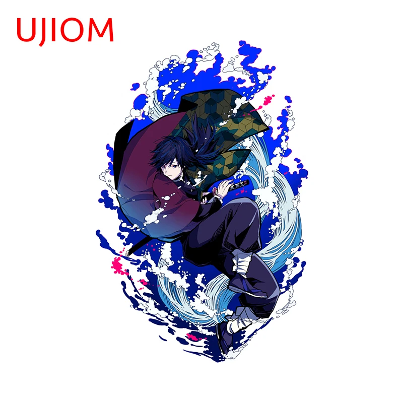 UJIOM 13cm X 8.6cm Cool Tomioka Giyuu Wall Stickers Creative Personality Baby Nursery Room Posters Decoration Decals Nice Murals