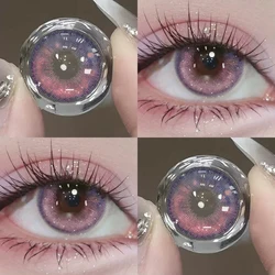 2Pieces Color Contact Lenses Bling Pupil Beauty Cosplay Color Circle Lens Yearly Galaxy Colour Contacts with Box