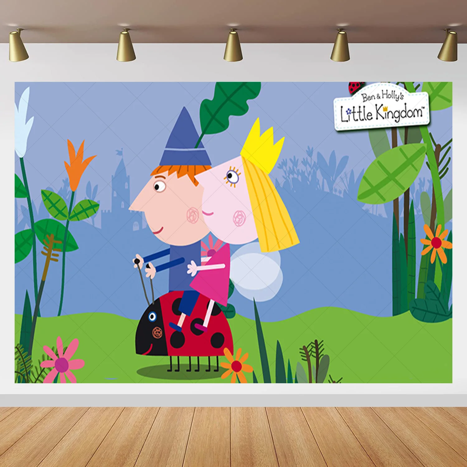 Ben and Holly Kingdom Backdrop Kids Birthday Party Photography Banner Little Queen Girl Vinyl Photo Background Props