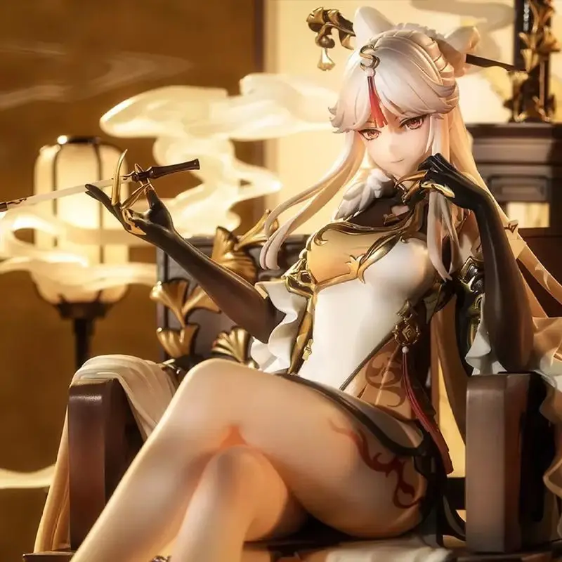Genshin Impact Ningguang Anime Action Figure Modello da collezione Giocattoli bambola con Zhongli Klee Paimon per la collezione di figurine di fan